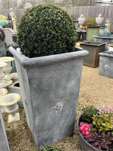 Tall Tapered Galvanised Planter 90 cm - Zinc planters