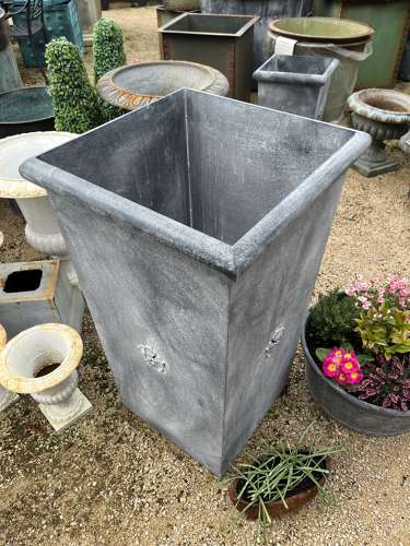 Tall Tapered Galvanised Planter 90 cm - Zinc planters