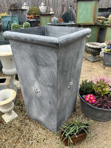 Tapered Galvanised Planter 85 cm - Zinc planters