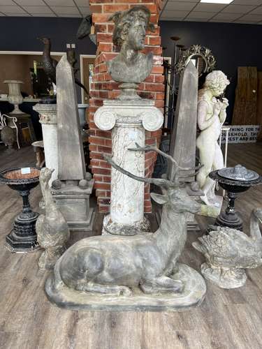 Cast Iron Laying Stag - Garden Deer