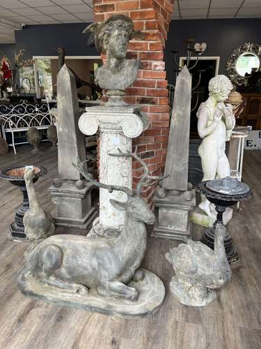 Cast Iron Laying Stag - Garden Deer