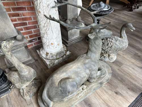 Cast Iron Laying Stag - Garden Deer