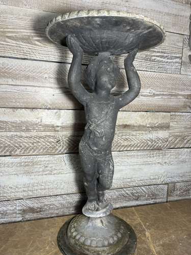 Lead Bird Bath with Cherub figure - Putti Bird Bath