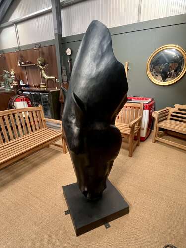 Bronze Horse Head - bronze horse garden sculpture - Still Water