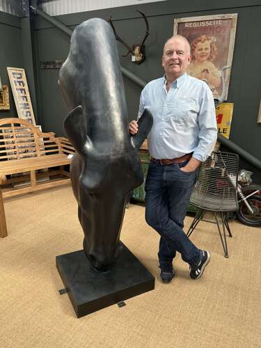 Bronze Horse Head - bronze horse garden sculpture - Still Water