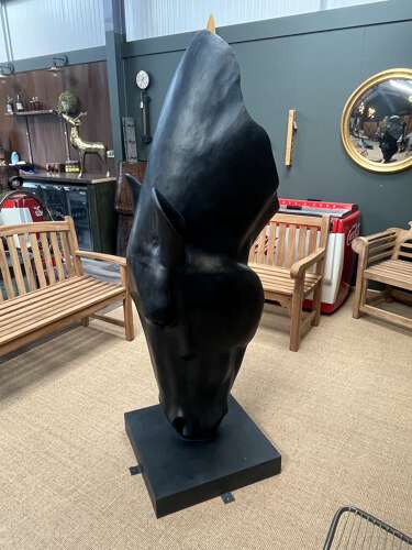 Bronze Horse Head - bronze horse garden sculpture - Still Water