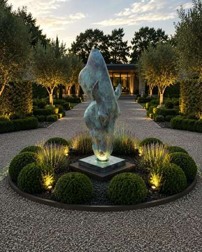 Bronze Horse Head - bronze horse garden sculpture - Still Water