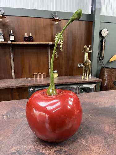 Bronze Cherry - cherry garden sculpture