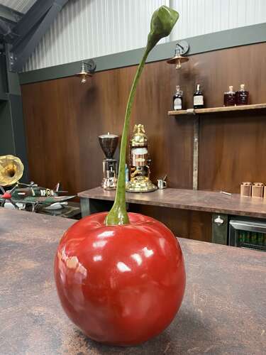 Bronze Cherry - cherry garden sculpture