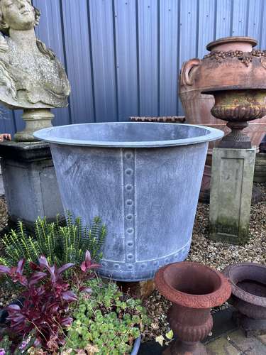 Galvanised Planter - metal garden planter - garden pots