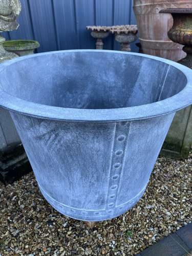 Galvanised Planter - metal garden planter - garden pots