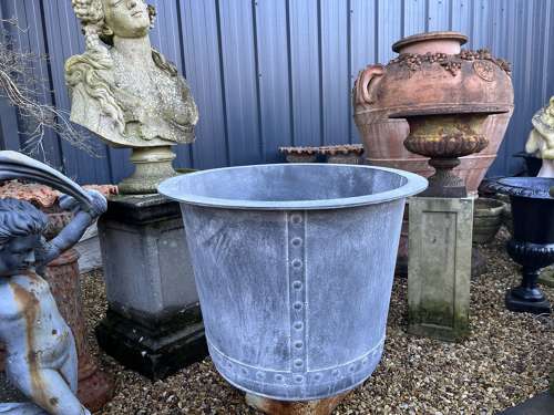 Galvanised Planter - metal garden planter - garden pots
