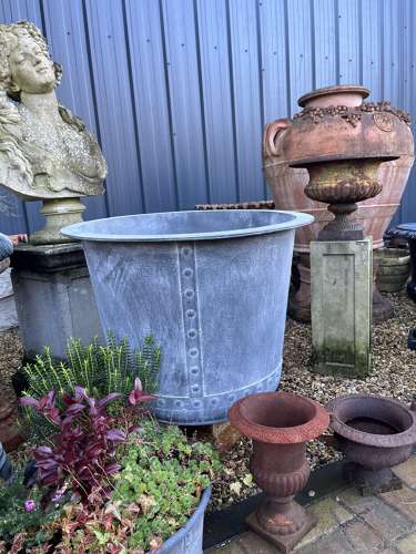 Galvanised Planter - metal garden planter - garden pots