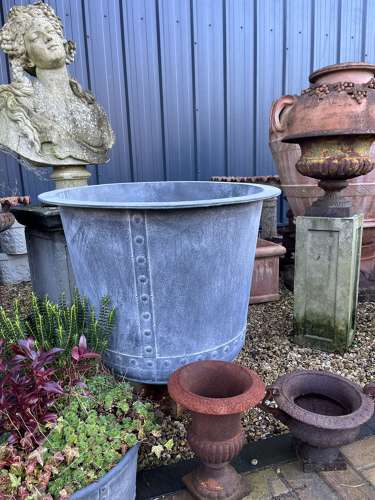 Galvanised Planter - metal garden planter - garden pots