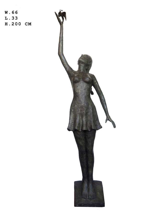 Bronze Sculpture of Girl - Bronze sculpture