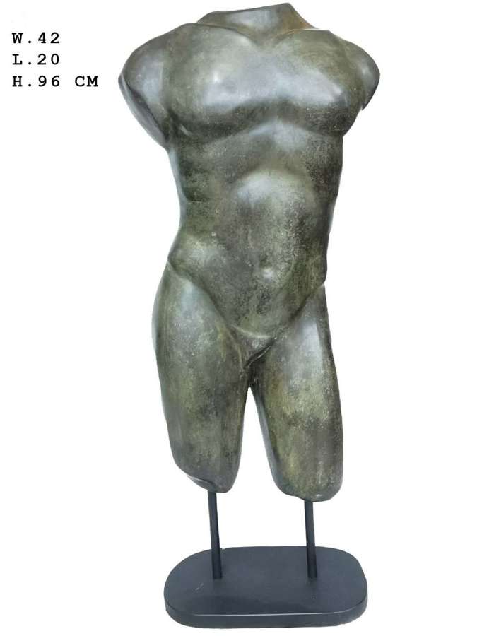 Bronze Male Torso - bronze manequin figure