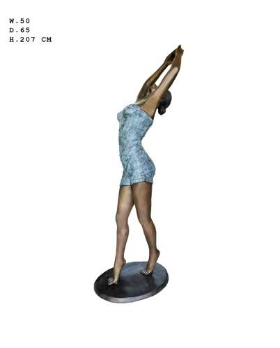 Bronze Standing Lady sculpture - bronze statue