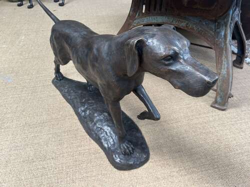 Bronze Hunting Dog - Bronze sculpture of Hound