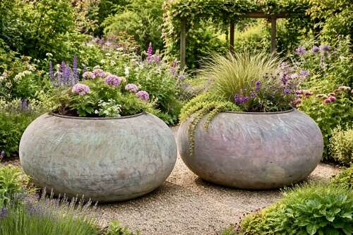 Large Copper Planter - copper pot