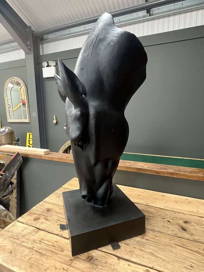 Bronze horse head - horse sculpture
