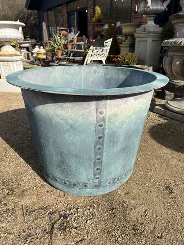 GALVANISED RIVETED PLANTERS - METAL GARDEN PLANTERS
