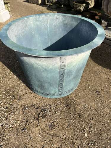 GALVANISED RIVETED PLANTERS - METAL GARDEN PLANTERS
