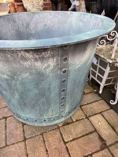 GALVANISED RIVETED PLANTERS - METAL GARDEN PLANTERS