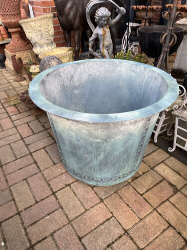 GALVANISED RIVETED PLANTERS - METAL GARDEN PLANTERS