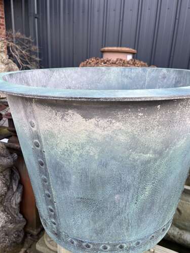 GALVANISED RIVETED PLANTERS - METAL GARDEN PLANTERS