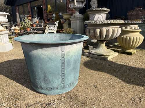 GALVANISED RIVETED PLANTERS - METAL GARDEN PLANTERS