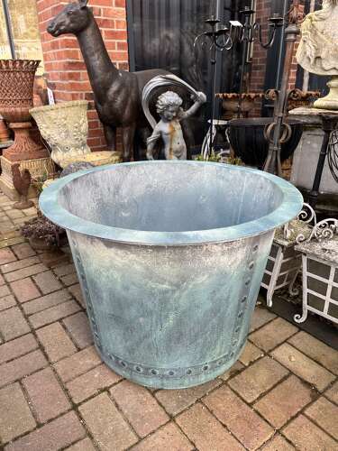 GALVANISED RIVETED PLANTERS - METAL GARDEN PLANTERS