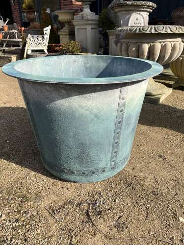 GALVANISED RIVETED PLANTERS - METAL GARDEN PLANTERS