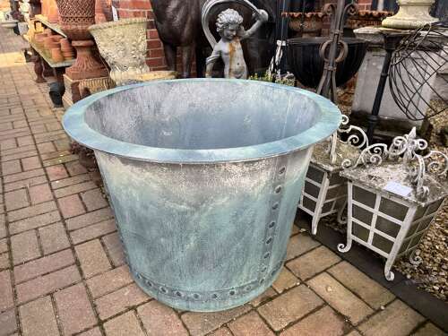 GALVANISED RIVETED PLANTERS - METAL GARDEN PLANTERS