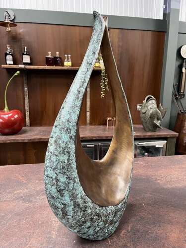 Modern Sculpture - bronze water drop