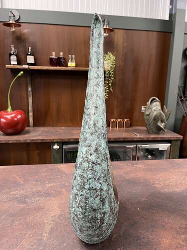 Modern Sculpture - bronze water drop