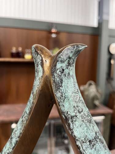 Modern Sculpture - bronze water drop