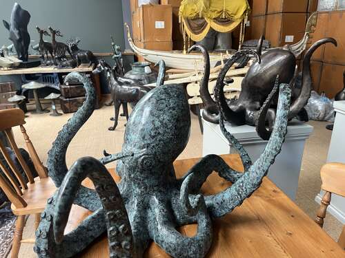 Bronze Octopus - bronze sealife statue