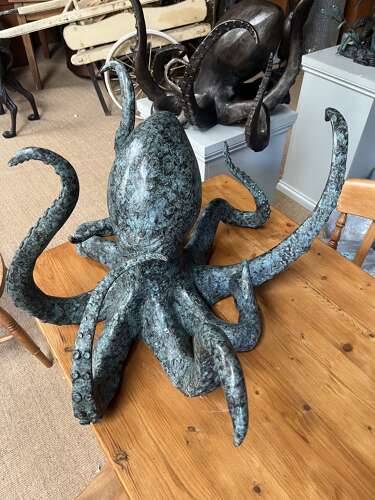 Bronze Octopus - bronze sealife statue