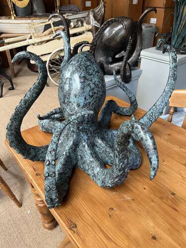 Bronze Octopus - bronze sealife statue