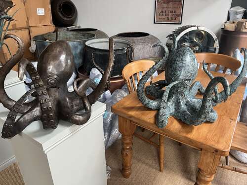 Bronze Octopus - bronze sealife statue