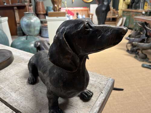Bronze Dachshund - bronze sculpture of dog
