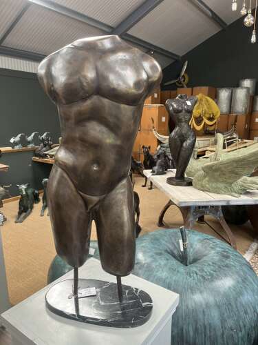 Bronze Male torso - bronze sculpture