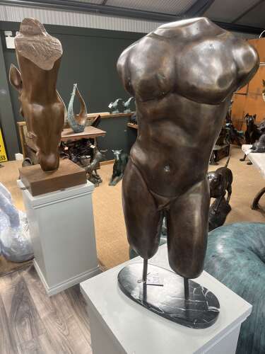 Bronze Male torso - bronze sculpture