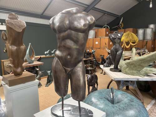 Bronze Male torso - bronze sculpture