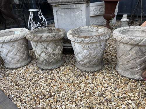 Set of 4 stone planters