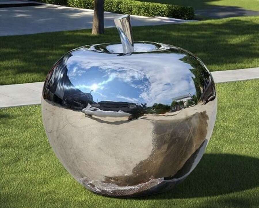 STAINLESS STEEL APPLE - Apple sculpture