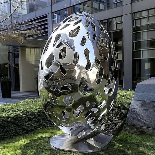 Stainless steel sculpture - garden sculpture - statue in stainless steel