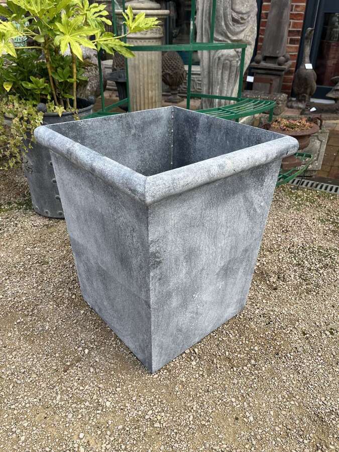 Galvanised tapered planter - metal garden planter 60 cm