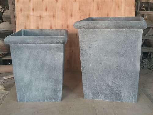 Galvanised tapered planter - metal garden planter 60 cm