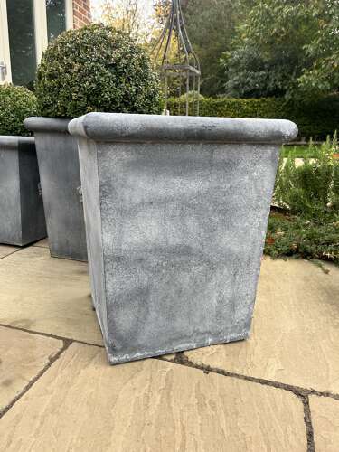 Galvanised tapered planter - metal garden planter 60 cm